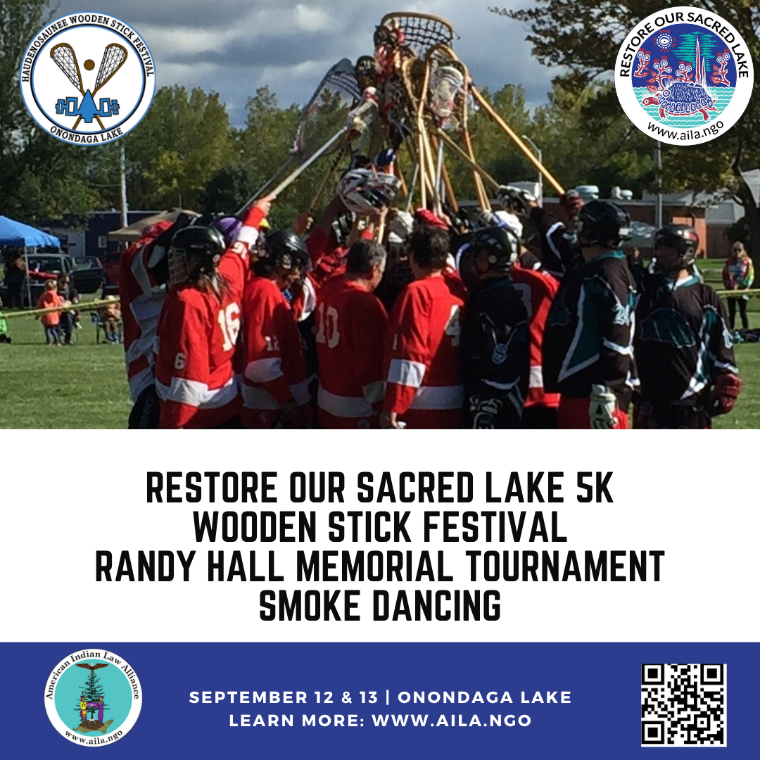 Wooden Stick lacrosse players starting a game