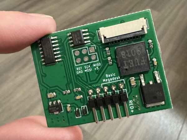 A small circuit board called 'megadesk'