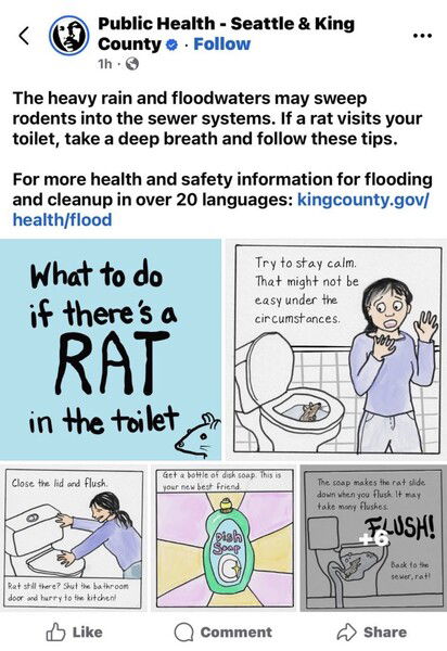 A comic posted to a Facebook page by Seattle and King County Public Health Department.