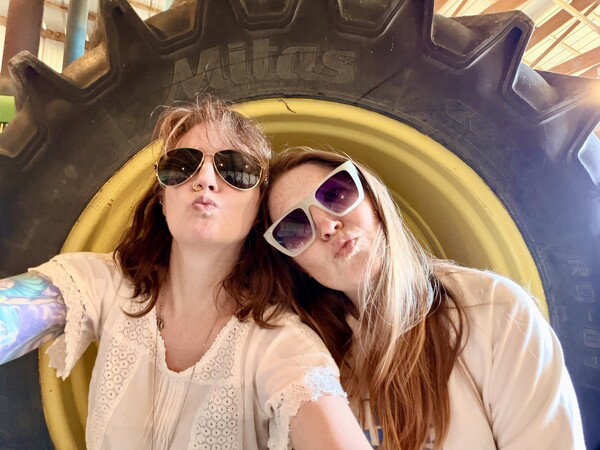 Hanging with Holls. And a tractor.