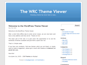 Screen capture of the original theme