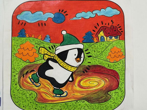 Student art -- enhancing a template.