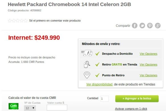 Falabella Precio Chromebook