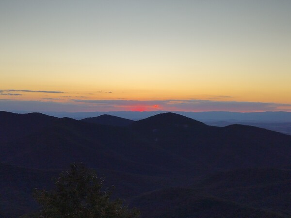 Sunset in Shenandoah National Park