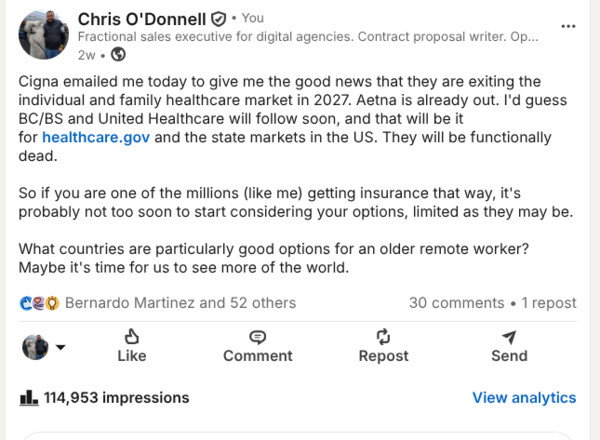 Viral post on LinkedIn