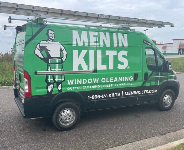 I’m in Huntsville, Alabama visiting the nieces and nephews for a few days. On my daily walk, I saw an interesting looking service vehicle. MenInKilts LLC is a window cleaning service and they use a rather creative, odd name for their business. I’m not sure about the connection between windows and Scottish kilts, but whatever floats your boat…