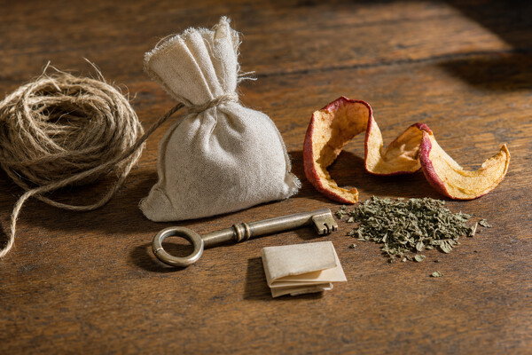 Cunning Cabinet: Talking-Key Sachet.

Full formula: https://cunningneighborlady.com/2026/08/cunning-cabinet-talking-key-sachet