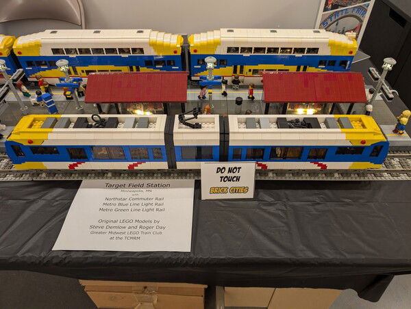 LEGO recreation of Target Field Station in Minneapolis.