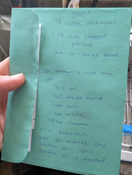 Simple, but great! My wife's granola recipe is fantastic.