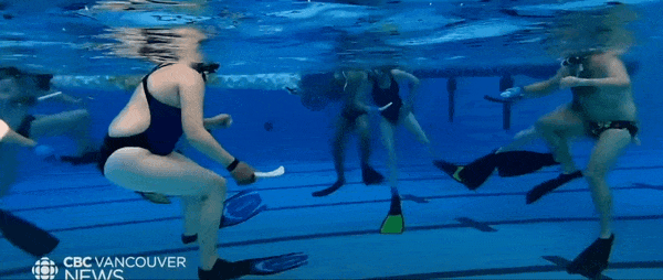 Underwater hockey! Or, hockey in 3D. 