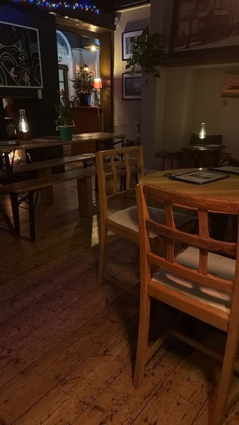 Empty pub on a Sunday evening