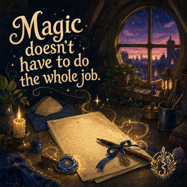 A spell can support what you're already doing without replacing it. If you charm a job application, you can still revise your resume, send the email, and let the magic help carry your aim.