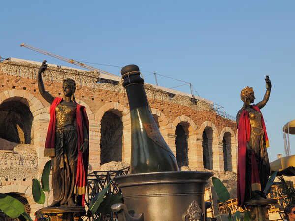 Opera scenery outside the Verona arena
