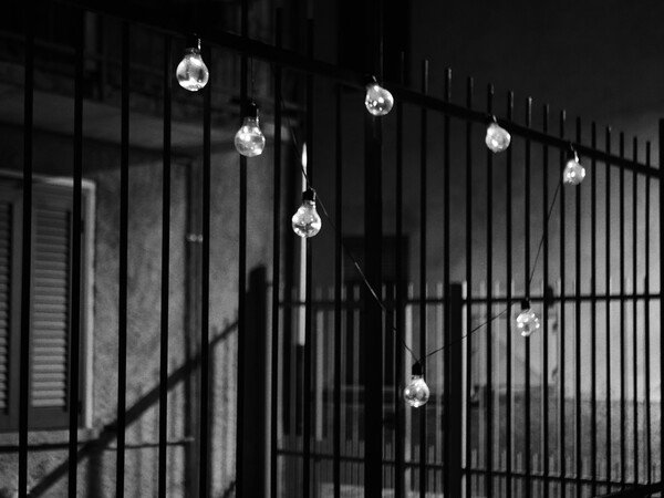 Light bulbs in Sormano, Italy
