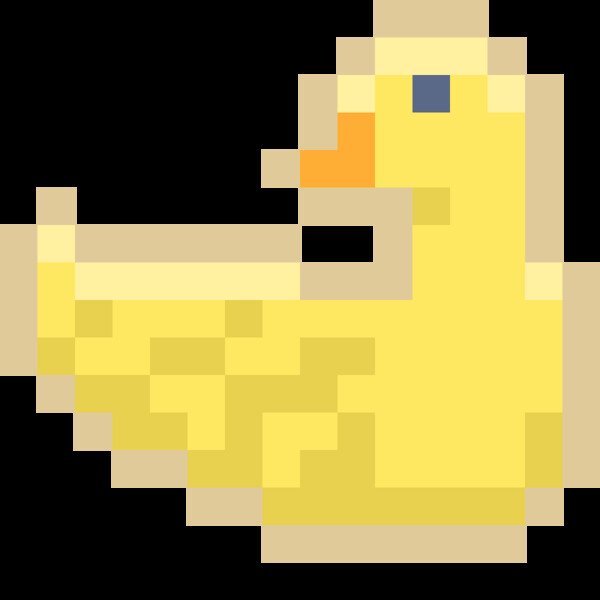 Pixel art of a small ducky.