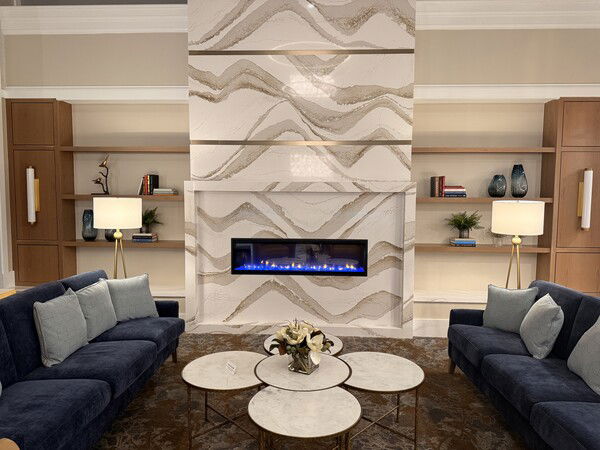 The new reception area at my in-laws retirement community. Would be a great Teams video background. 