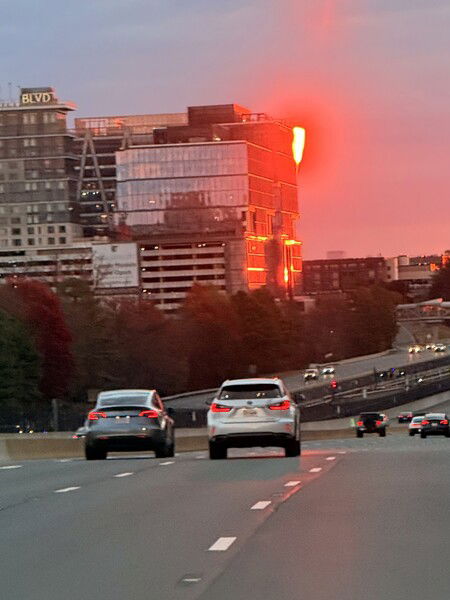 Sunrise hitting the side of the glass building

#Photography 