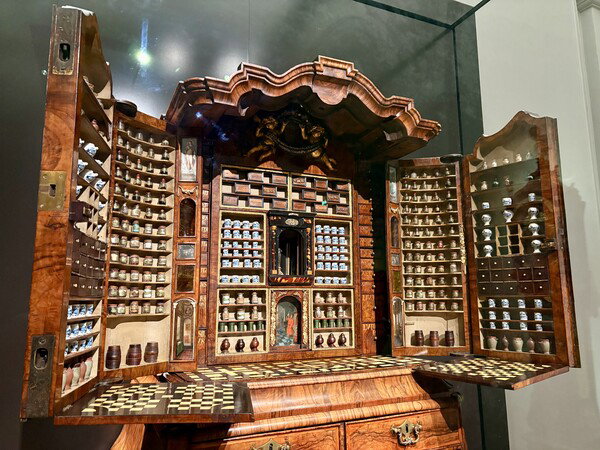 Collector’s Cabinet with Miniature Apothecary