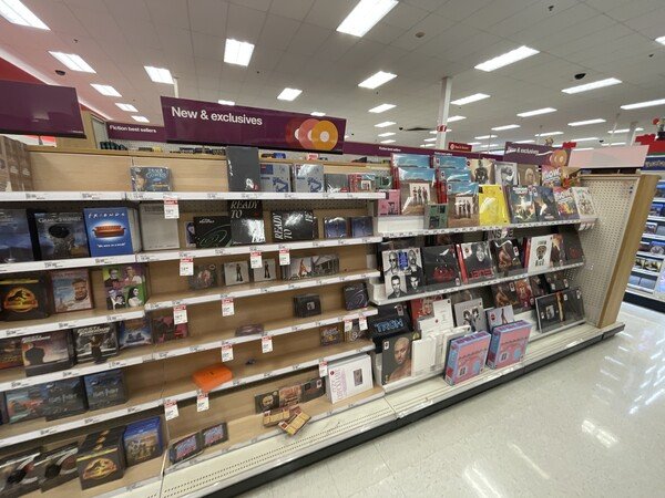the very empty music section @ target