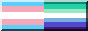 A badge.les.bi generated pride flag badge combining the trans flag with the genderfae flag.