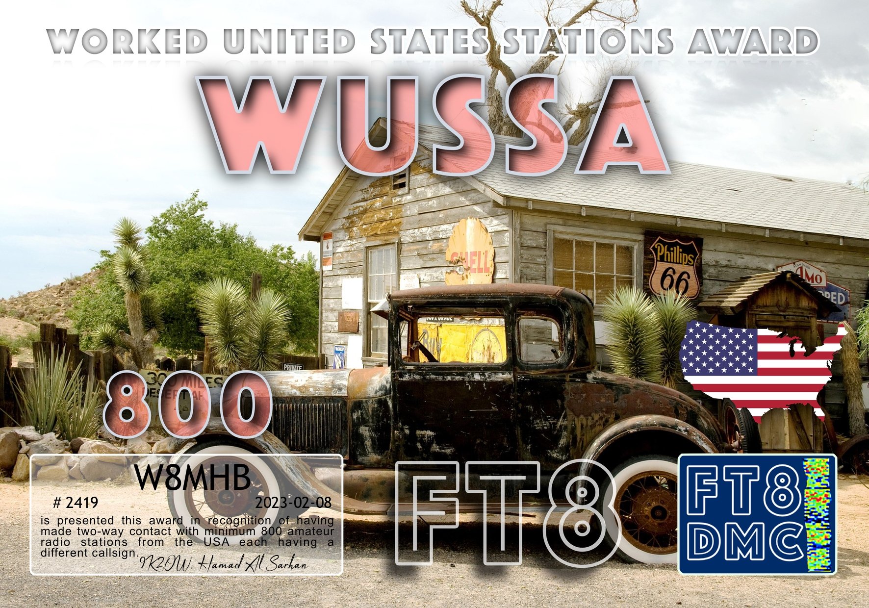 Worked 800 US Stations
