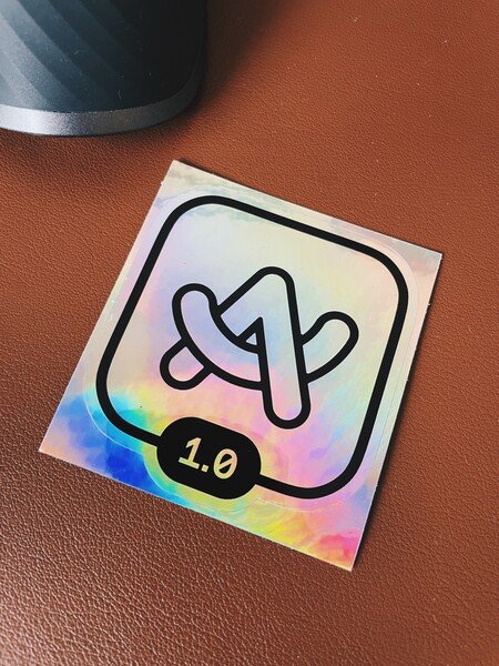 A picture of an Arc 1.0 sticker.