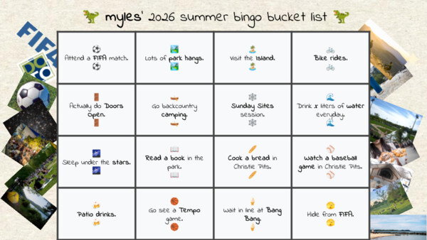 my 2026 summer bingo bucket list