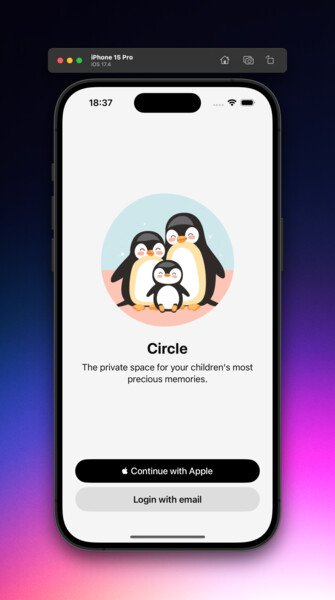 Circle app intro screen