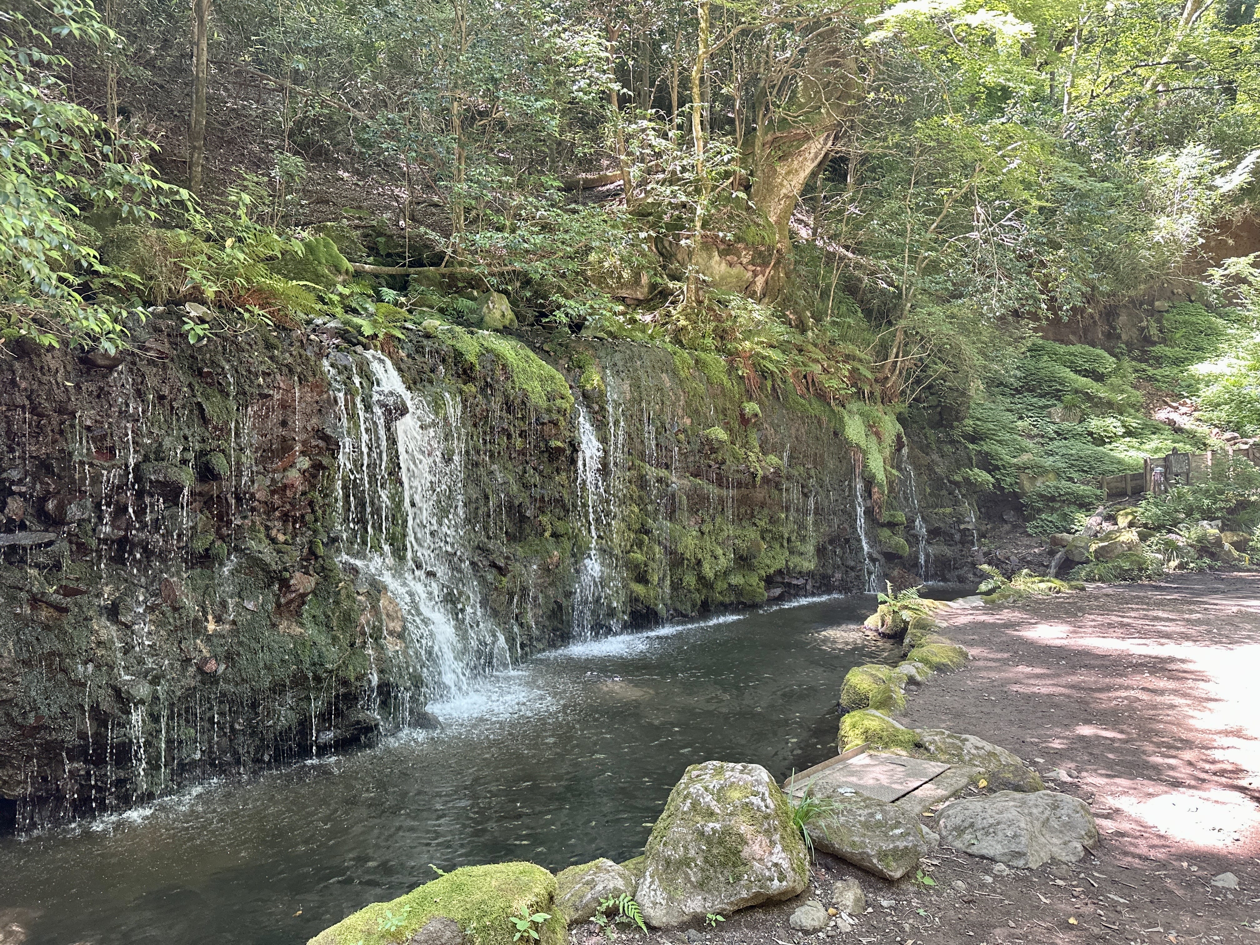 Chisuji falls feels more dramatic than this photo suggests, it was a great spot to arrive at