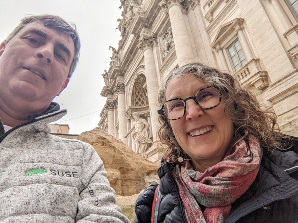 Rick and Ilsabe at Trevi Fountain
