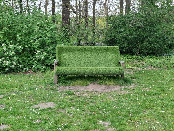Bank van gras