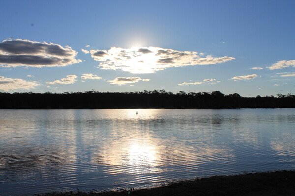 Lake Eppalock close to sunset.