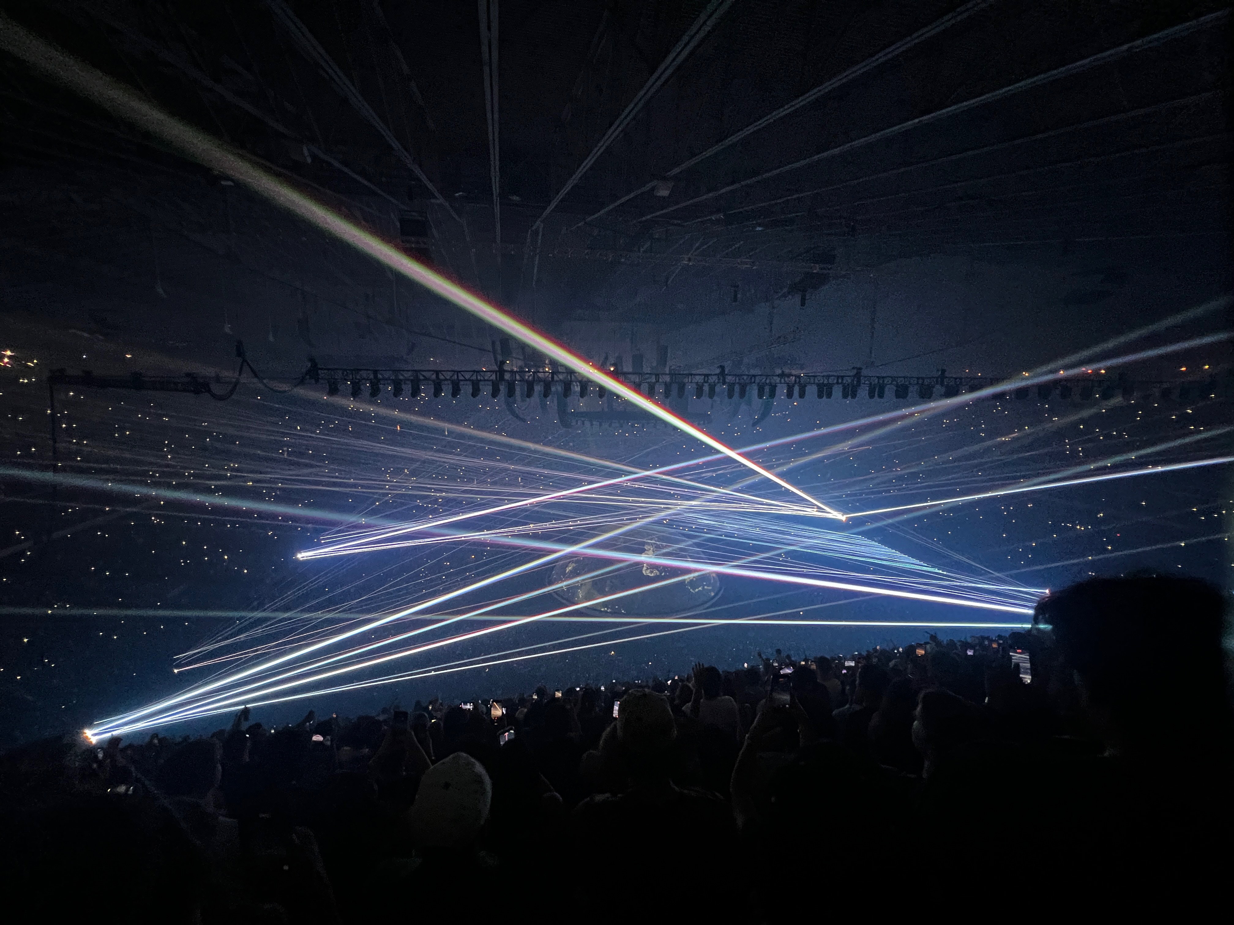 A picture of the stage during All of the Lights
