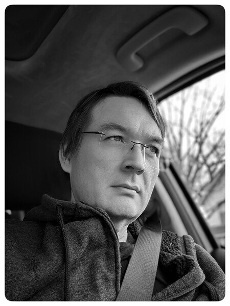 Just a random black and white selfie. Something I don't do that often.