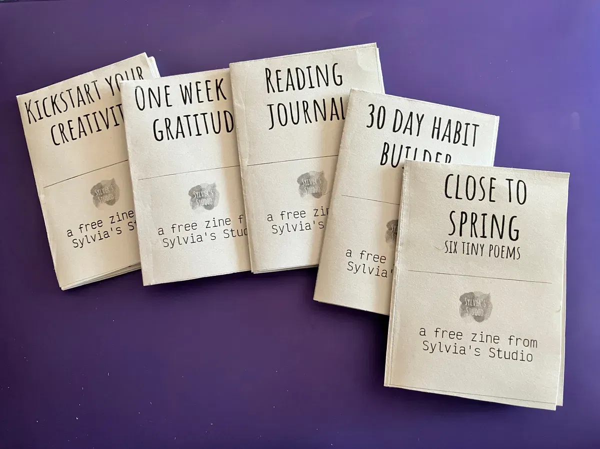 five zines I've made