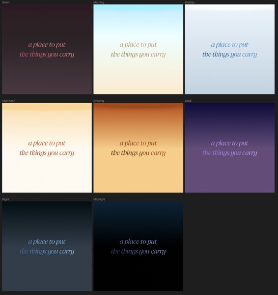 a screenshot of the work-in-progress background gradients for Haiku