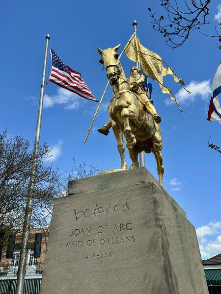 Joan of Arc statue in The French Quarter of New Orleans