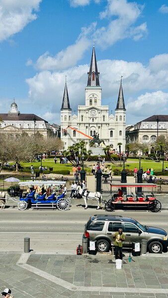 Overlooking Jackson Square in the French Quarter