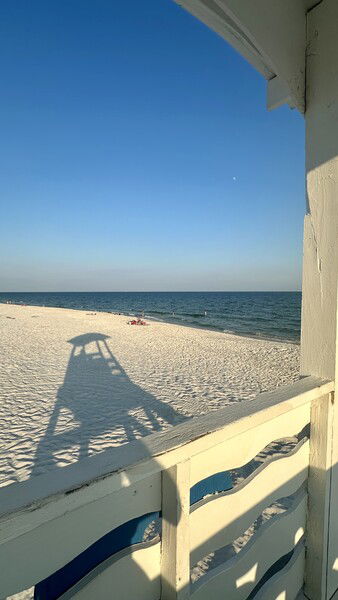 Lifeguard stand shadow in Gulf Shores, Alabama.

#silentsunday #beach #gulf #ocean #sand #nature #naturephotography

Standing Shadow © 2025 by Eric von Foerster is licensed under CC BY-SA 4.0
