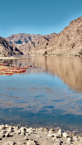 Kayakers getting ready to get underway