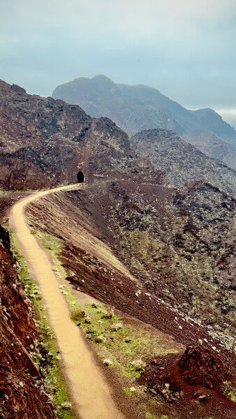 Railroad Trail from above on this cloudy morning