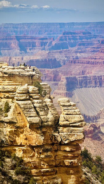A view from the South Rim of the Grand Canyon. 